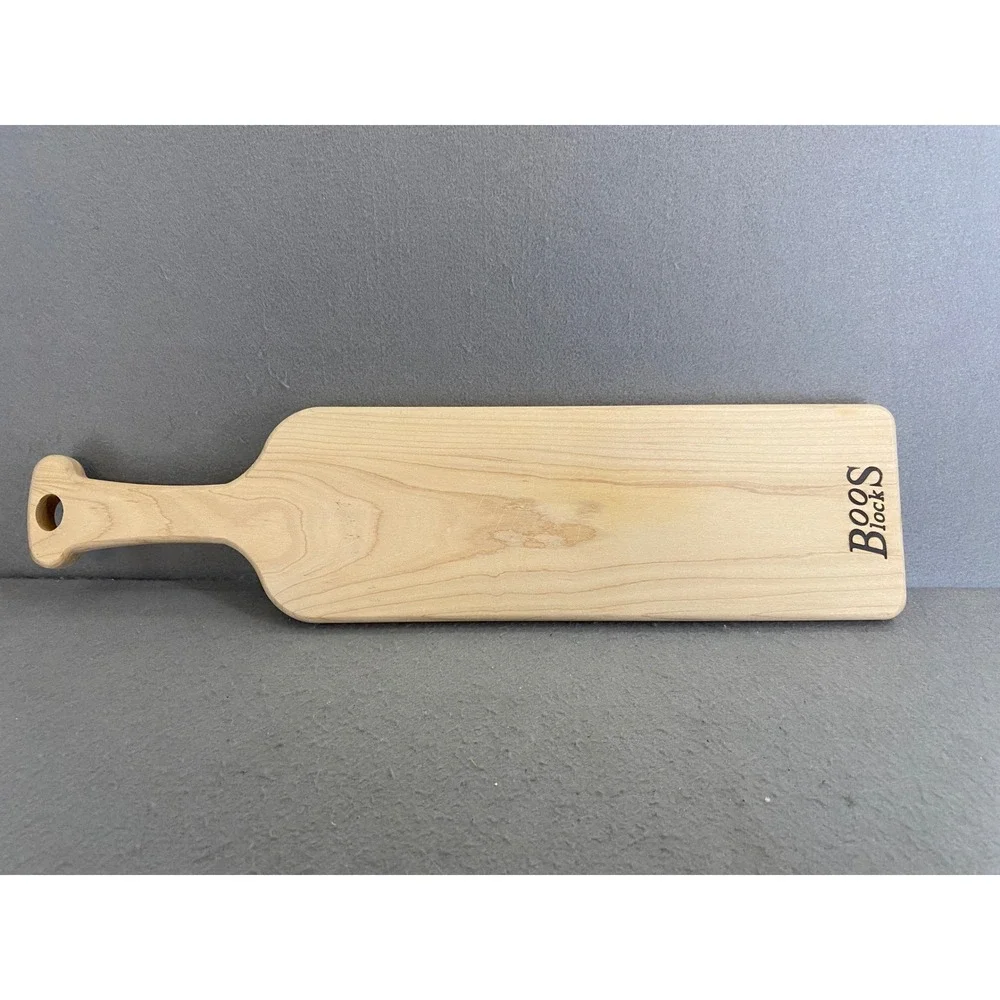 Boos‎ Blocks Maple Wood Serving Board Rectangular Paddle Charcuterie Tray 20x4.5